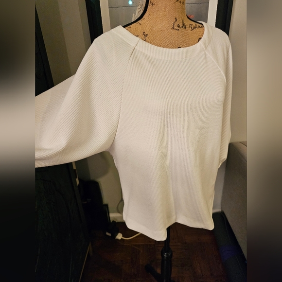 White ribbed heavy tee - Picture 2 of 7